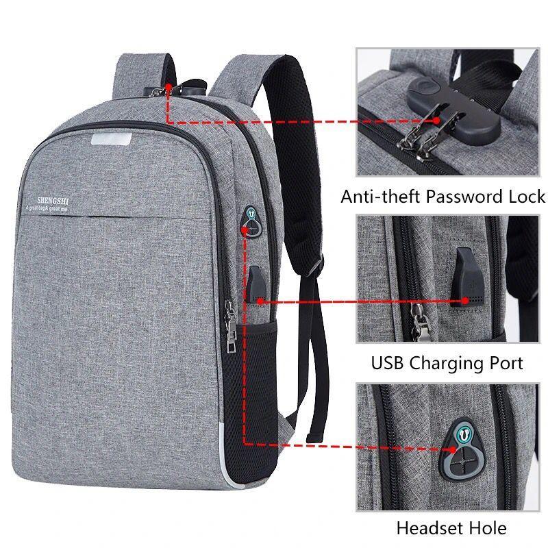 Unisex Nylon Printed Laptop Backpack My Bags Story