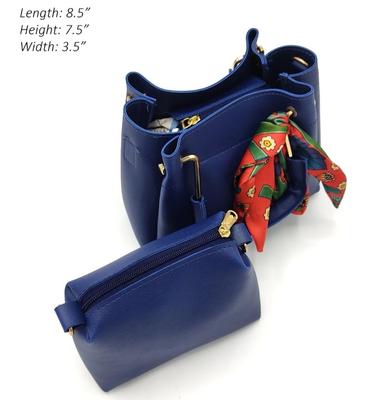 Women's PU Leather Plain Hand Bag Set - My Bags Story