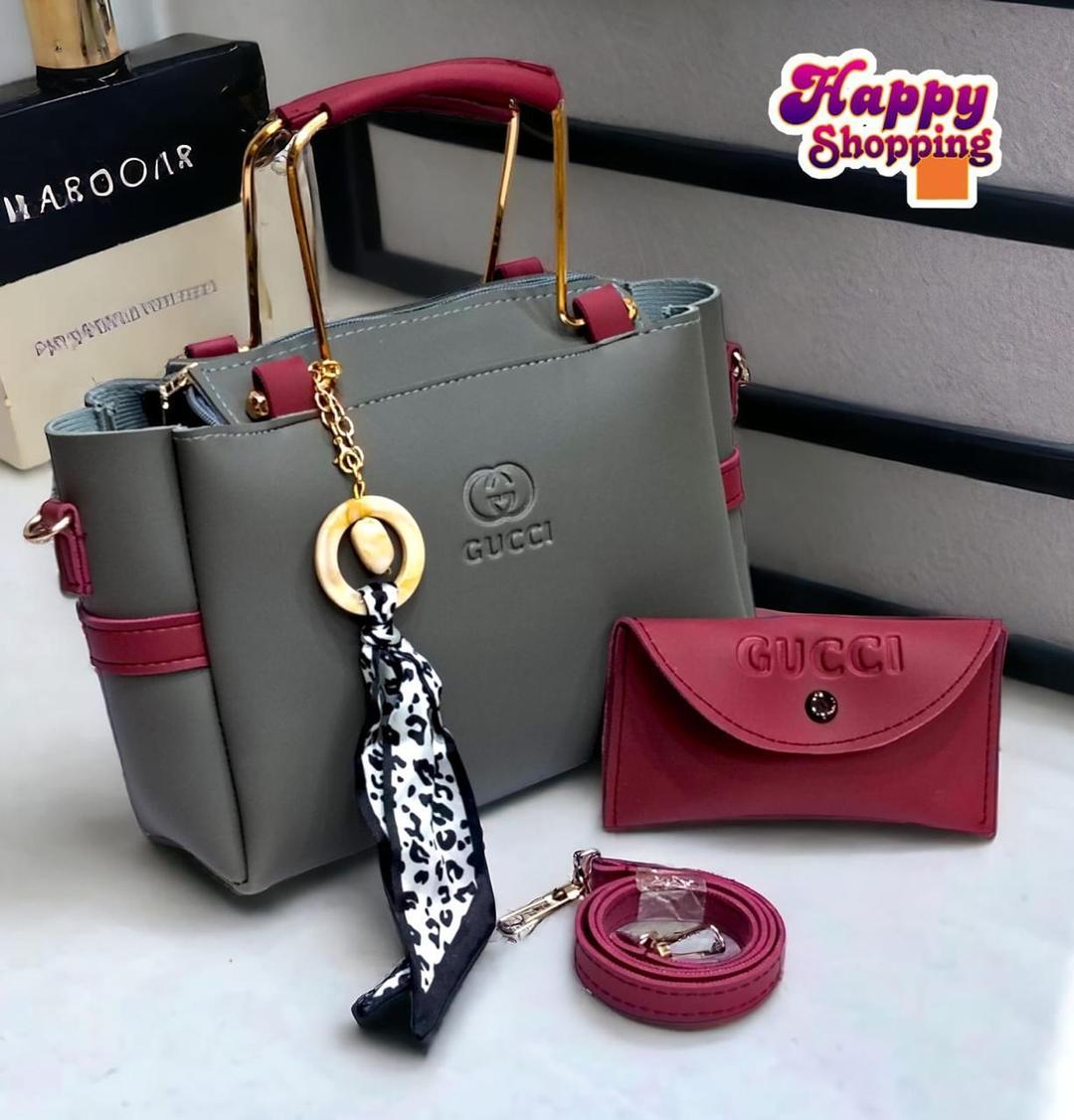 Women's Rexine Hand Bag Set - 2 Pcs - Stylish & Functional - My Bags Story