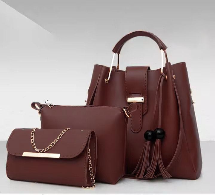 Women's PU Leather Plain Hand Bag - My Bags Story