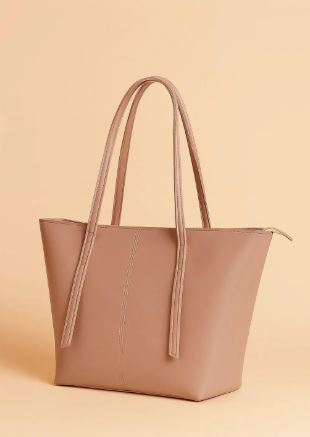 Girl's PU Leather Plain Tote Bag - My Bags Story